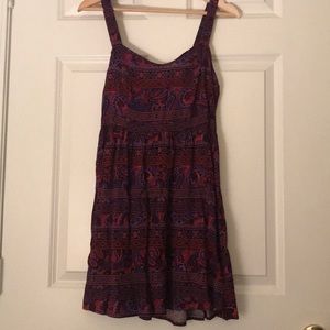 Pink and purple tribal paisley mini dress